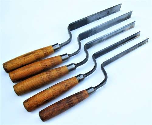 LARGE SHEFIELD GOUGING PARING CHISELS