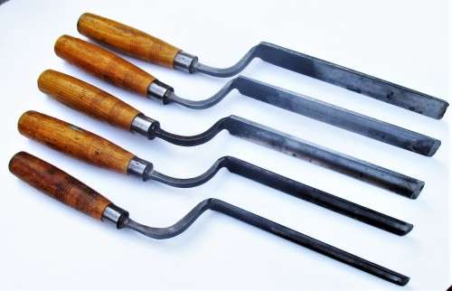 LARGE SHEFIELD GOUGING PARING CHISELS