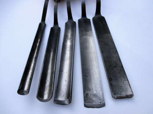 LARGE SHEFIELD GOUGING PARING CHISELS