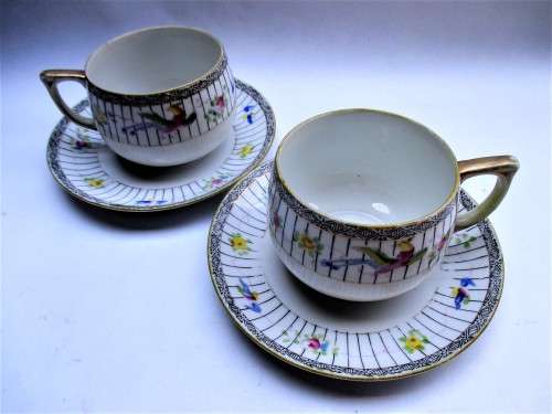 NORITAKE TEE CUP and SAUCER x2