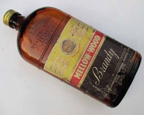 VINTAGE MELLOW-WOOD BRANDY BOTTLE