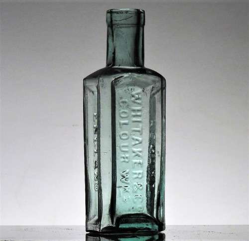 ANTIQUE WHITAKER and Co COLOUR WKS BOTTLE