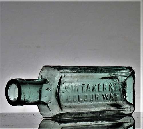 ANTIQUE WHITAKER and Co COLOUR WKS BOTTLE