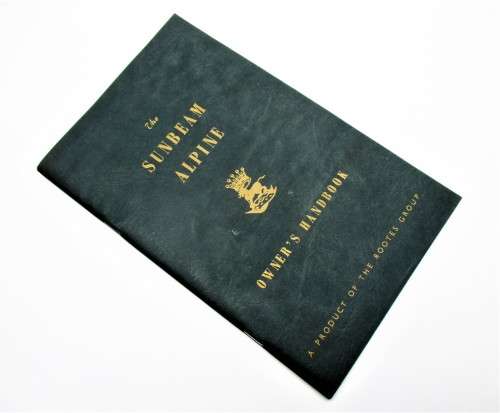 SUNBEAM ALPINE OWNER`S HANDBOOK