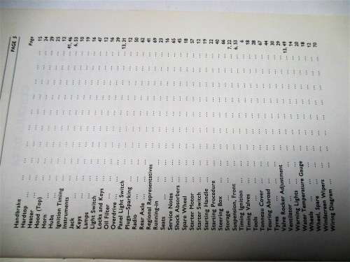 SUNBEAM ALPINE OWNER`S HANDBOOK