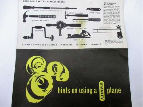 VINTAGE STANLEY LEAFLET