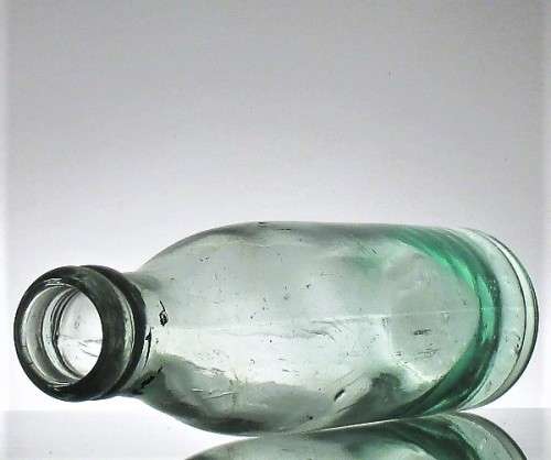 LARGE ANTIQUE MAYONNAISE BOTTLE WITH APLIEDLIP