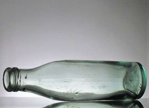 LARGE ANTIQUE MAYONNAISE BOTTLE WITH APLIEDLIP