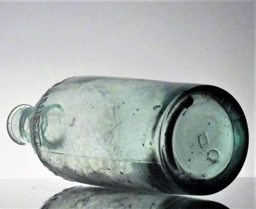 ANTIQUE SANITAS DISINFECTANT BOTTLE WITH APLIEDLIP
