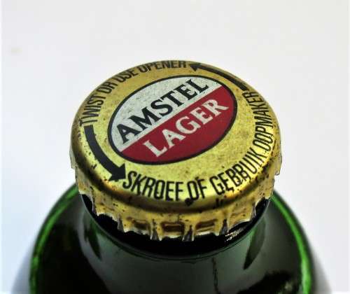VINTAGE AMSTEL LAGER BEER BOTTLE