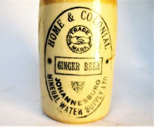 HOME AND COLONIAL JHB GINGER BEER BOTTLE