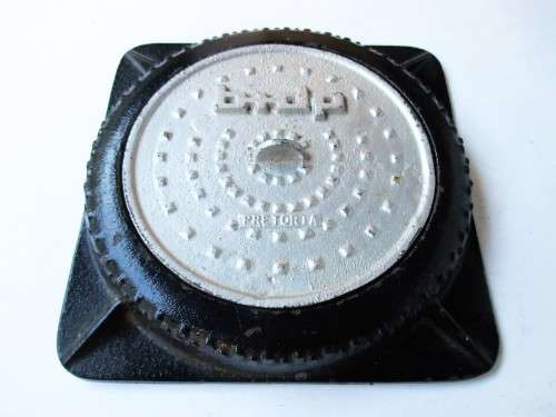 PRETORIA MANHOLE CAST IRON ASHTRAY