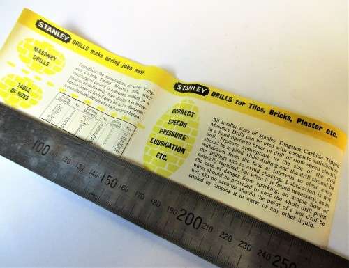 STANLEY TUNGSTEN CARBIDE TIPPED MASONRY DRILL