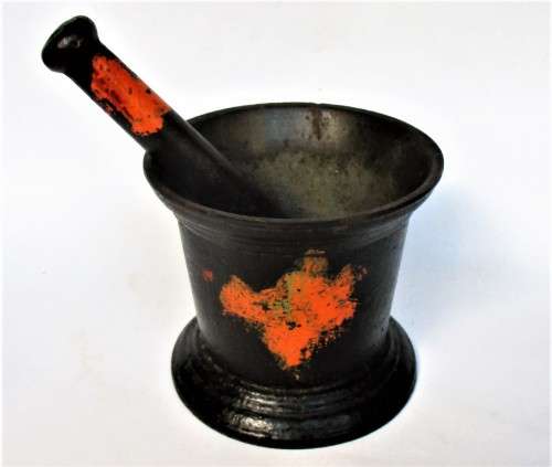 CAST IRON MORTAR PESTLE