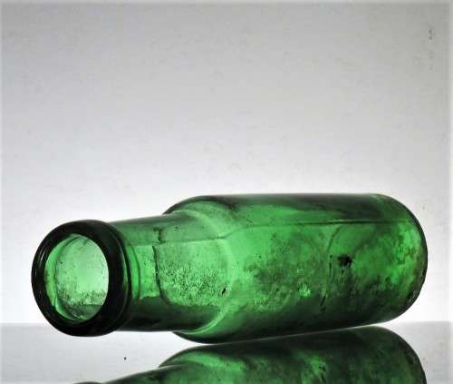 GREEN ANTIQUE FOOD BOTTLE