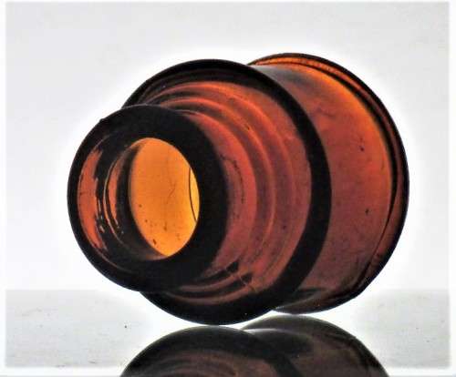 ANTIQUE AMBER INK BOTTLE