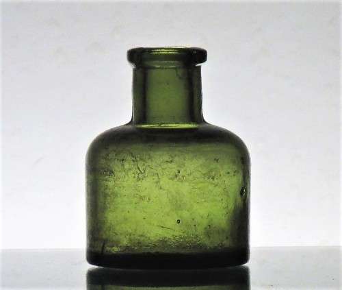 ANTIQUE GREEN INK BOTTLE