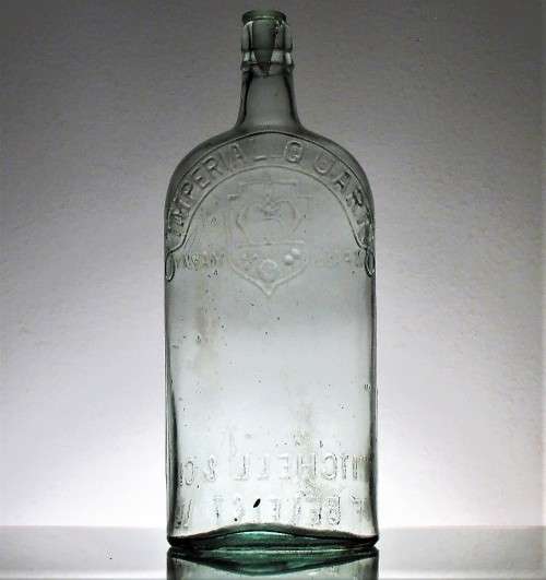 LARGE OLD IRISH WHISKY IMPERRIAL QUART BOTTLE