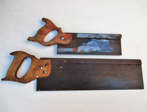 BACK SAWS x2 WARRANTED SUPERTOR AND NO NAME