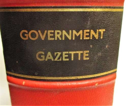 GOVERMENT GAZETTE APR 1981