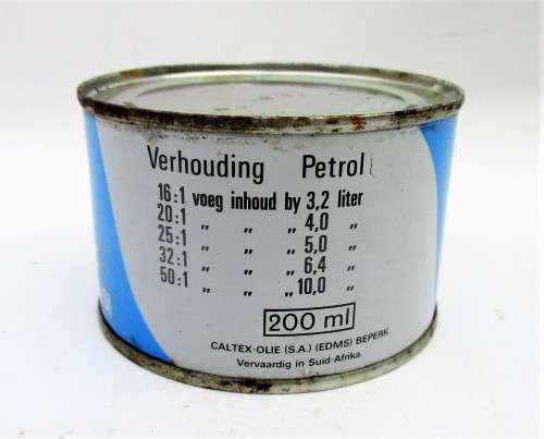 CALTEX SUPER TWEESLAGOLIE OIL TIN