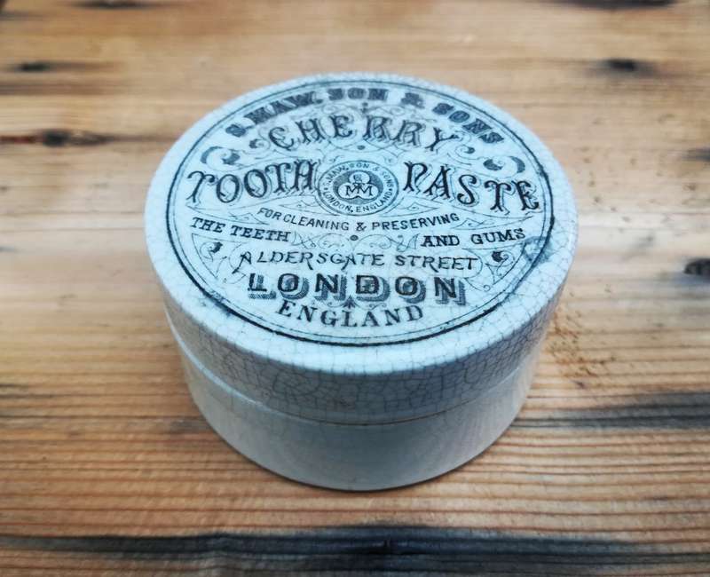 S. MAW & SONS CHERRY TOOTH PASTE POT LID