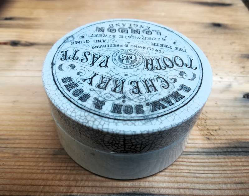 S. MAW & SONS CHERRY TOOTH PASTE POT LID