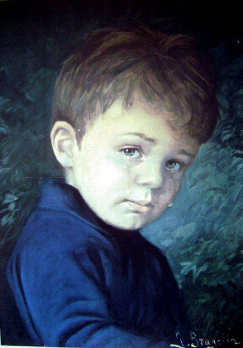 Crying Boy. Alfie. by G Bragolin Print.