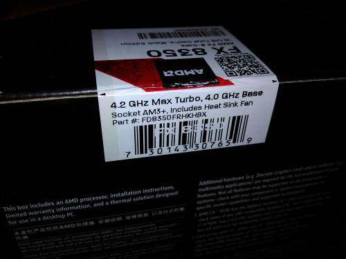 AMD FX 8350 CPU + Wraith Cooler FD8350FRW8KHK