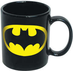 BATMAN Logo Black Coffee Mug ***NEW*** DC Comics