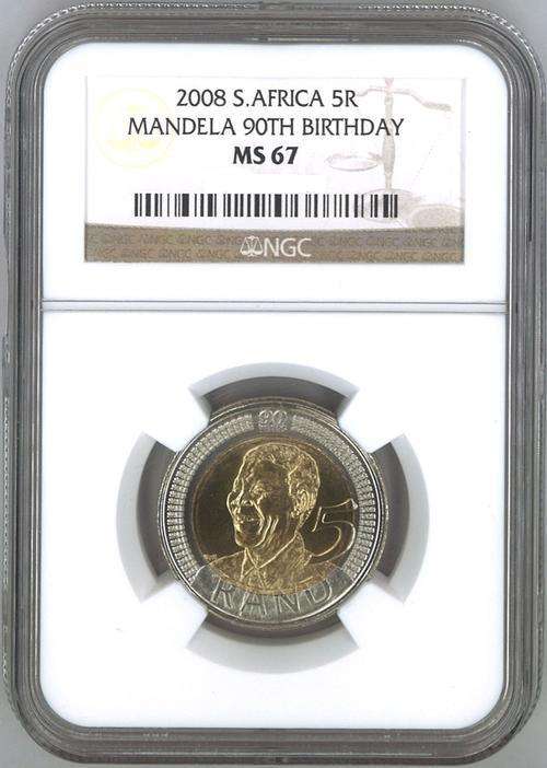 Mandela Bday coins MS67