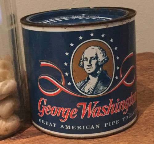 George Washington Great American Pipe Tobacco Tin