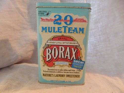 Vintage Borax 20 Mule Team Tin Bristolware