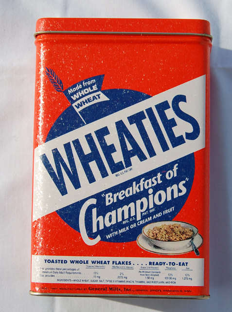 VINTAGE WHEATIES BRISTOLWARE TIN