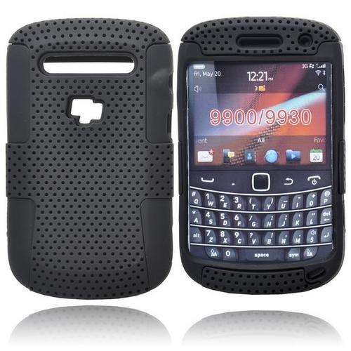 Detachable TPU and Silicone Case for BlackBerry Bold 9900/9930 (Black)