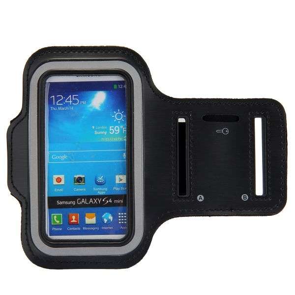 Sport Gym Armband Case for Samsung Galaxy S3 i8190 & S4 i9190 Mini (Black)