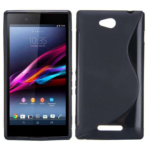 TPU Gel Case for Sony Xperia C S39h/C2305 (Black)