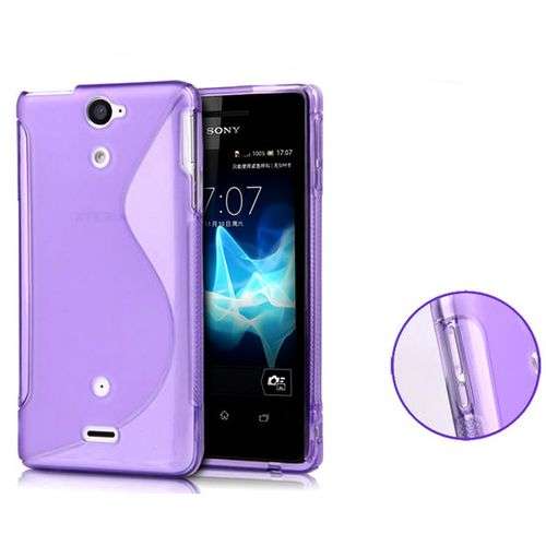 S Line Tpu Case for Sony Xperia V LT25i (Purple)
