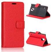 Wallet Stand Case for Samsung Galaxy S5 (Red)+ FREE SCREEN GUARD