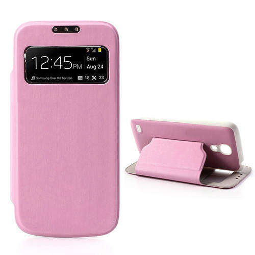 Side Flip Case for Samsung Galaxy S4 Mini i9190 (Pink)