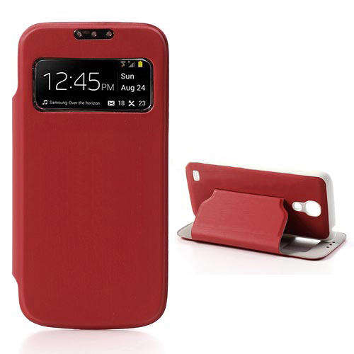 Side Flip Case for Samsung Galaxy S4 Mini i9190 (Red)