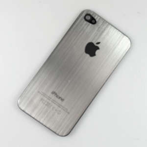 Silver Metal Battery Back Cover Housing for iPhone 4 + SGP Bumper Case + Dual Screen Protector