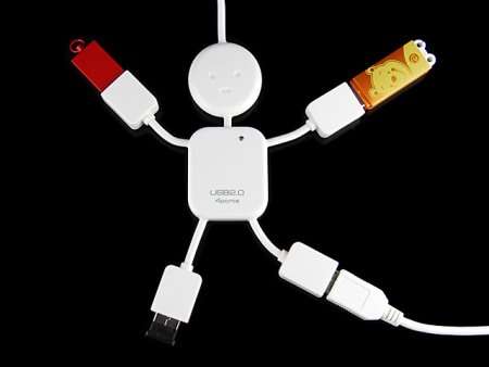 Man Shape 4 Ports USB 2.0 Hub