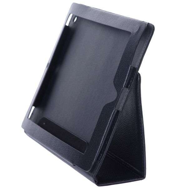 Apple iPad 2 Stand Case Cover (Black) + Screen Protector and Stylus