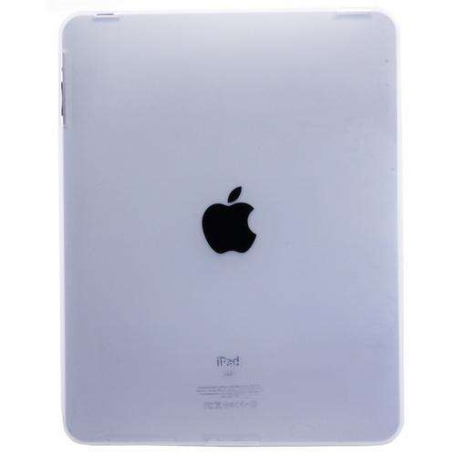APPLE IPAD 1 TPU CASE WITH BLACK LOGO (WHITE