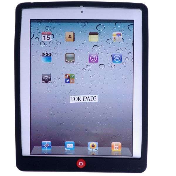 Strong Silicone Case For Apple iPad 2 (Black)