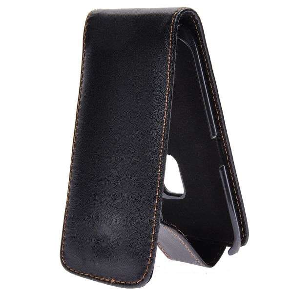 Flip Leather Case for Nokia E7-Black