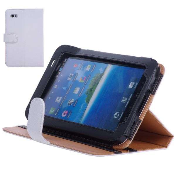 Flip Case for Samsung Galaxy Tab P1000 (White/Brown)