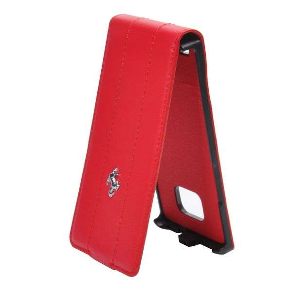 Deluxe Flip Leather Case for Samsung Galaxy S2 i9100 (Red)