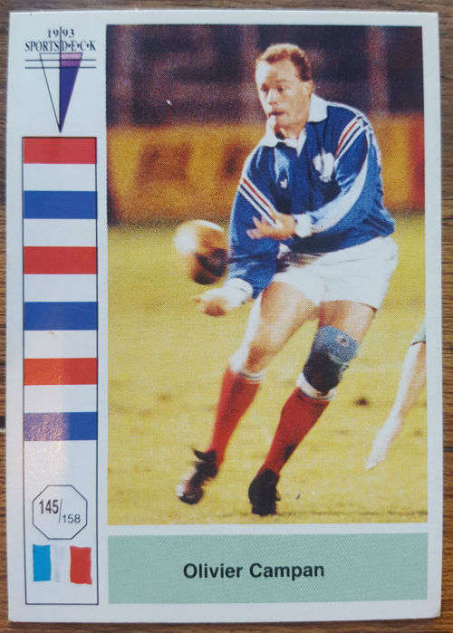 1992/93 Springboks vs France Trading Card - Olivier Campan (France)